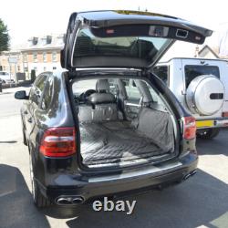 Tapis de coffre matelassé pour Porsche Cayenne avec grille de protection sur mesure (2010-2018) 631