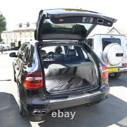 Tapis de coffre matelassé pour Porsche Cayenne avec grille de protection sur mesure (2010-2018) 631