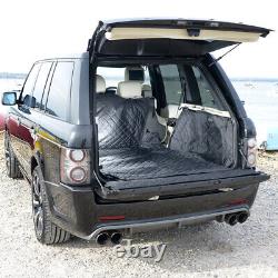 Tapis de coffre matelassé sur mesure Range Rover Vogue avec grille de protection pour chien (2002-2013) 216