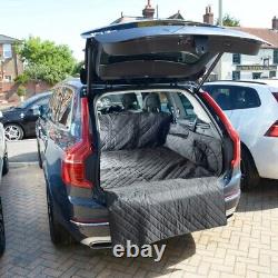 Tapis de coffre matelassé sur mesure avec grille de protection pour chien Volvo Xc90 (à partir de 2024) 628