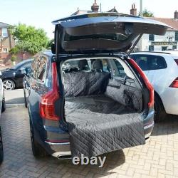 Tapis de coffre matelassé sur mesure avec grille de protection pour chien Volvo Xc90 (à partir de 2024) 628