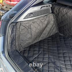 Tapis de coffre matelassé sur mesure pour Audi A3 Sportback avec grille de protection pour chien (à partir de 2013) 626