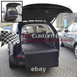 Tapis de coffre sur mesure avec grille de protection pour chien adapté au Land Rover Discovery 5 (2017 et plus) 313