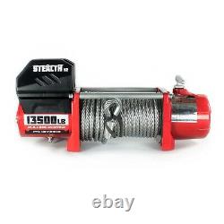 Treuil Électrique 13500lb Stealth 12v Steel Rope Wireless Recovery 4x4 Uk Stock