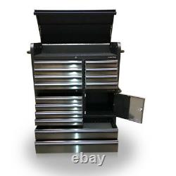 Us Pro Tools Tool Cabinet Chest Box Black + Stainless Steel 41 Option De Financement
