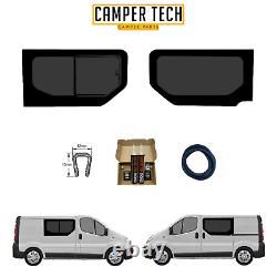 Vauxhall Vivaro 01 14 Conducteur Coulissant Passager Fixes Fenêtres + Kit d'Adaptation + Garniture en U