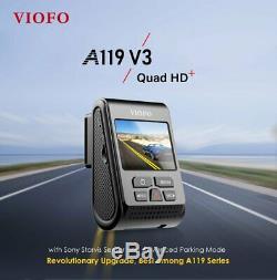 Viofo A119 V3 + Gps Camera Recorder Dash Hd 1600p Quad Dashcam + Parking Hardwire