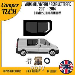 Vitre coulissante côté conducteur Vauxhall Vivaro 01 14 avec kit de collage et U TRIM