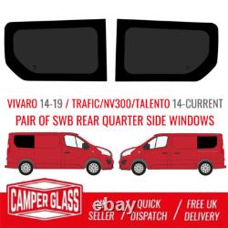 Vivaro 14-19 / Trafic 14-Actuel Paire de Vitres Arrières Quart de Carrosserie Sombres SWB