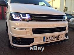 Vw T5 Transporter Phares Drl Lumière Bar 10 15 Brand New Free Phillips Ampoules